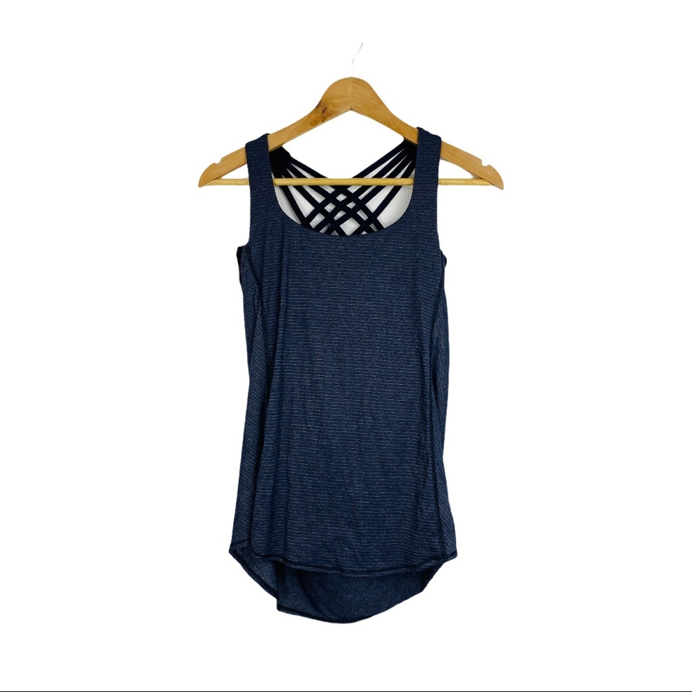 Lululemon Stripe Tank With Sports Bra